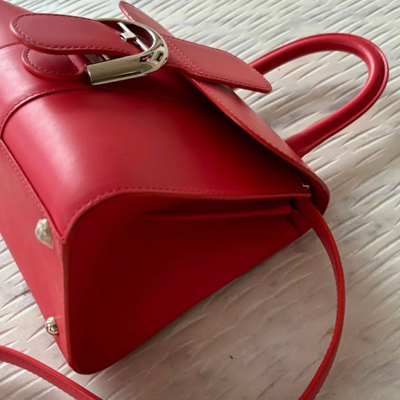 Authentic Delvaux Box Calfskin Mini Brilliant Satchel Red - Picture 8 of 16